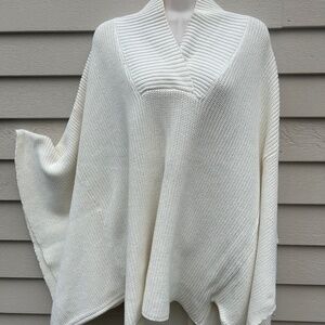 525 America Dolman Sleeve Ivory Cotton Sweater. One Size.